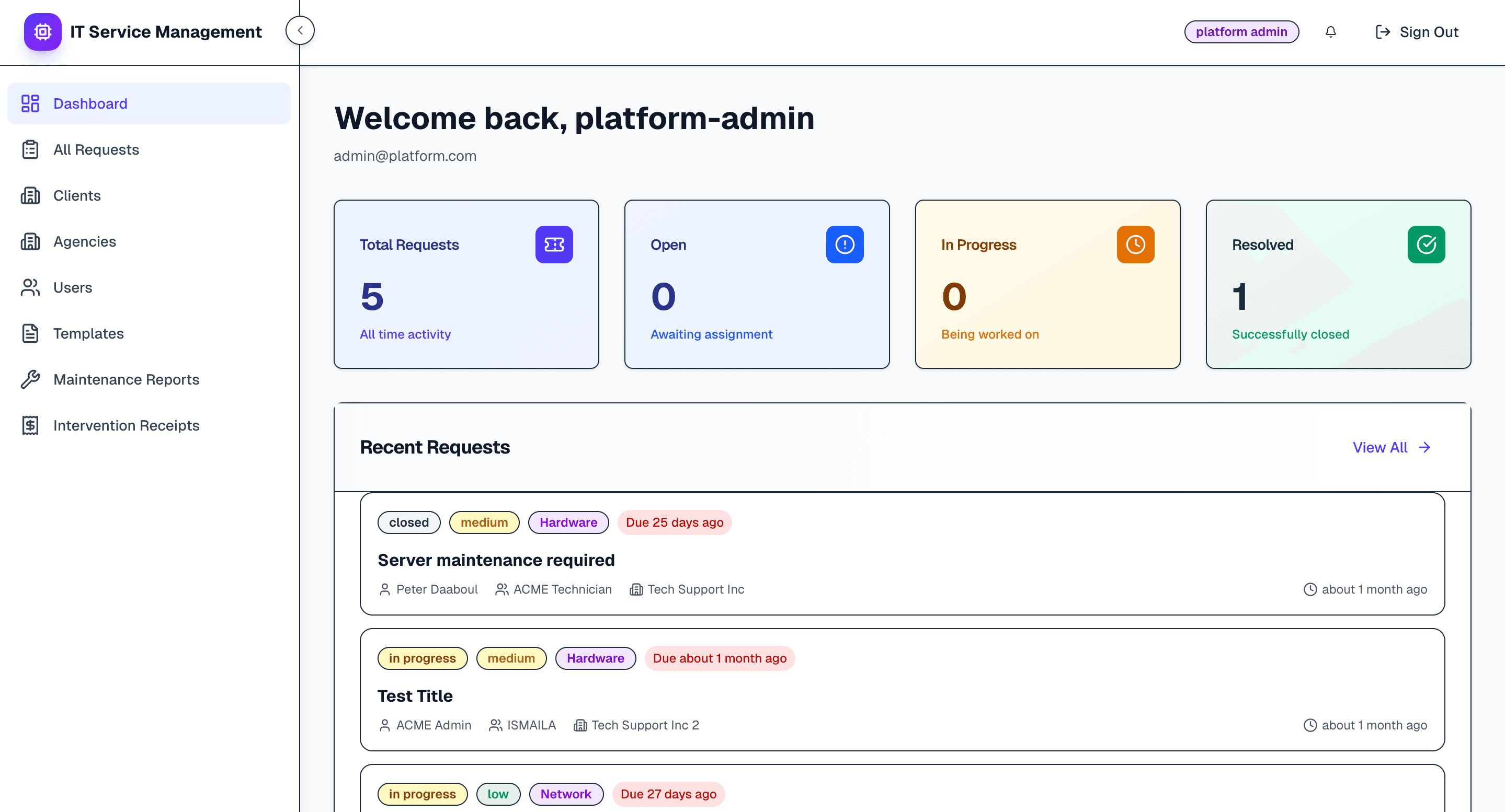 SaaS IT Management Platform